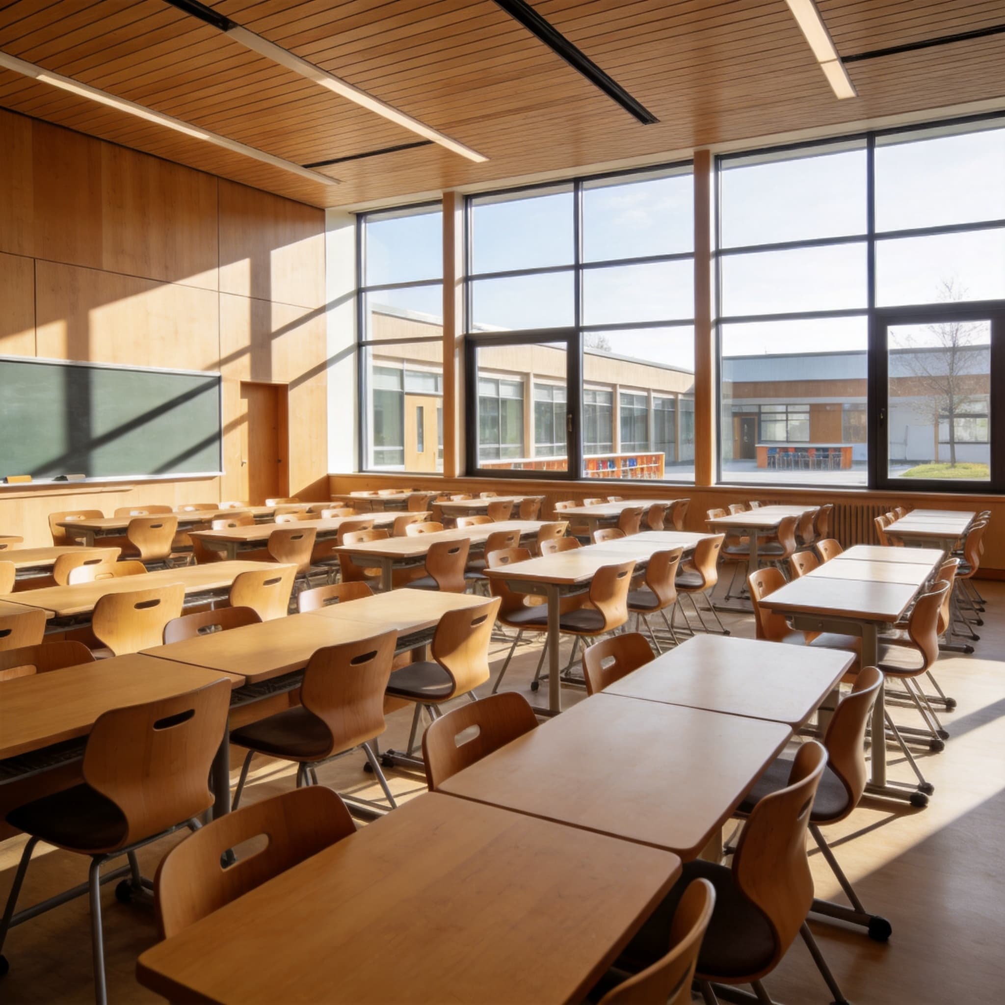 Modern school classroom with FurnEdu educational furniture