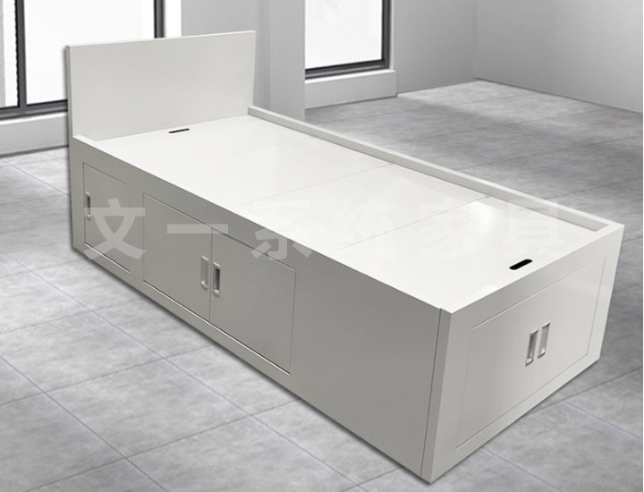 Military-style Bed with Cabinet