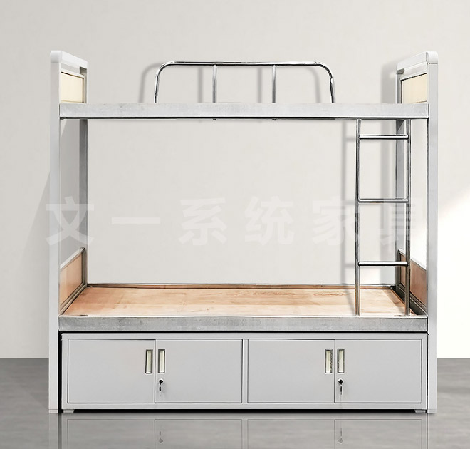 Bunk Bed with Wooden Shoe Cabinet 021 1