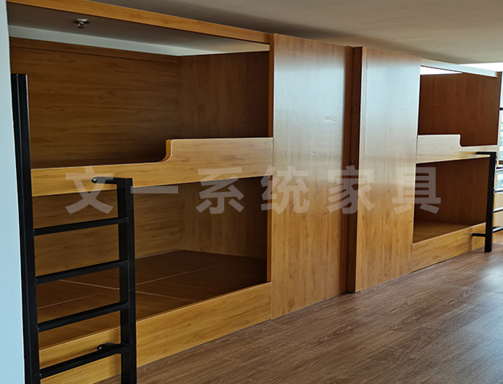 Solid Wood Panel Apartment Bed 007