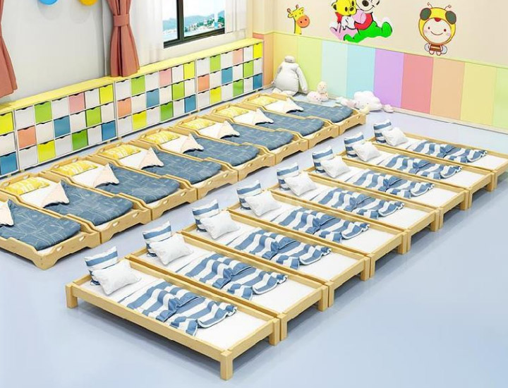 Solid Wood Kindergarten Nap Bed 0002
