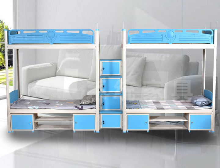 Apartment Bed with Stair Cabinet & Plastic Guardrail 036 3
