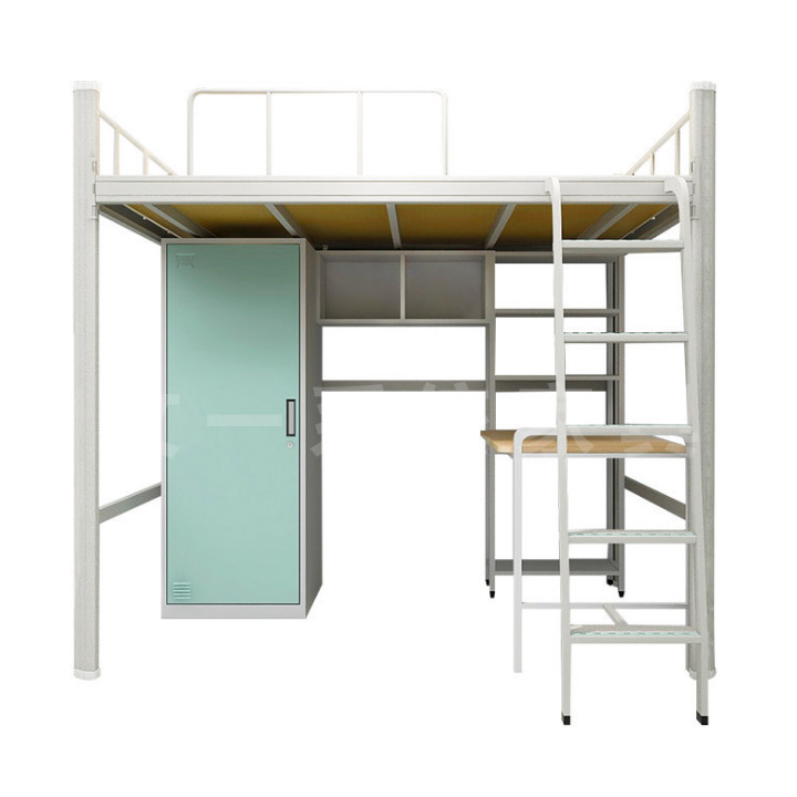 Apartment Bed with Ladder, Wardrobe, Desk & Bookshelf 034 3