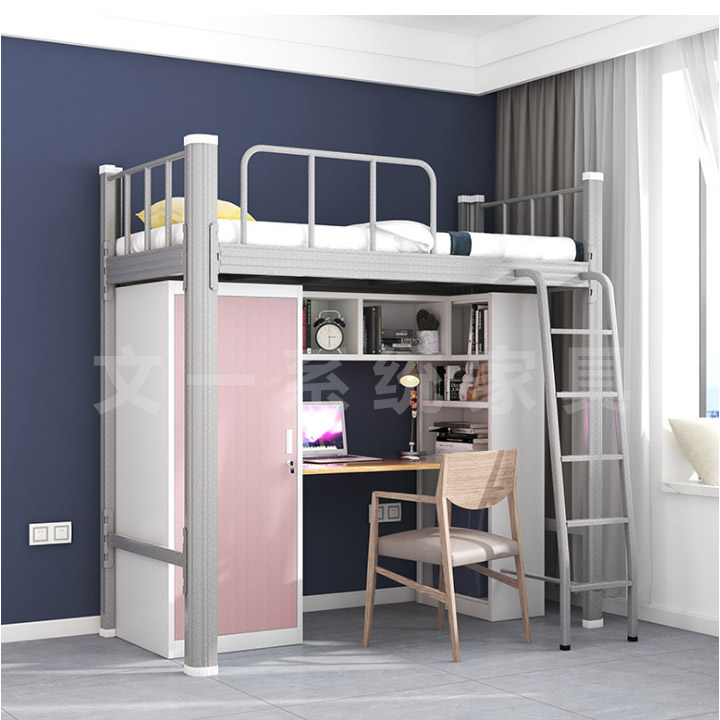 Apartment Bed with Metal Wardrobe 030 2