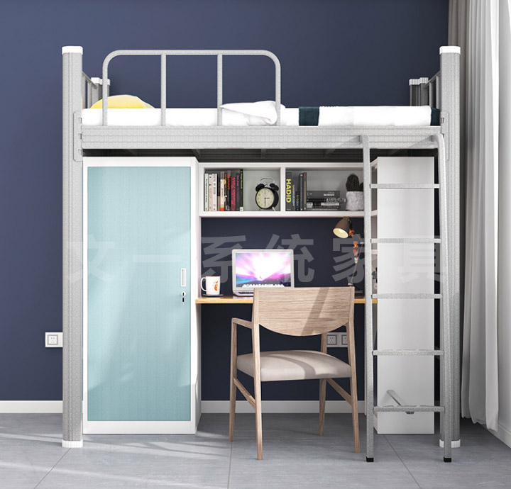 Apartment Bed with Metal Wardrobe 030 3