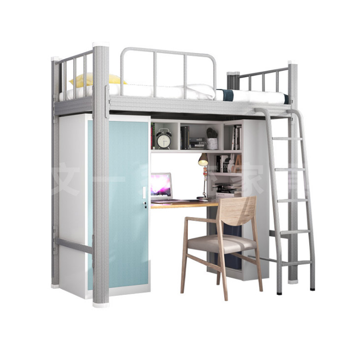Apartment Bed with Metal Wardrobe 030 4
